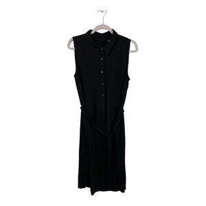 Adrienne vittadini button up sleeveless black‎ dress NWT